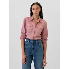 GAP - Blusa Mujer Denim Rosa