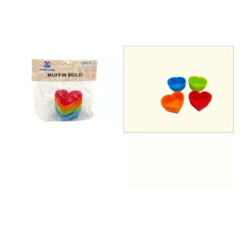 GENERICO - Molde De Silicona Corazon 4,5Cm 12 Unid