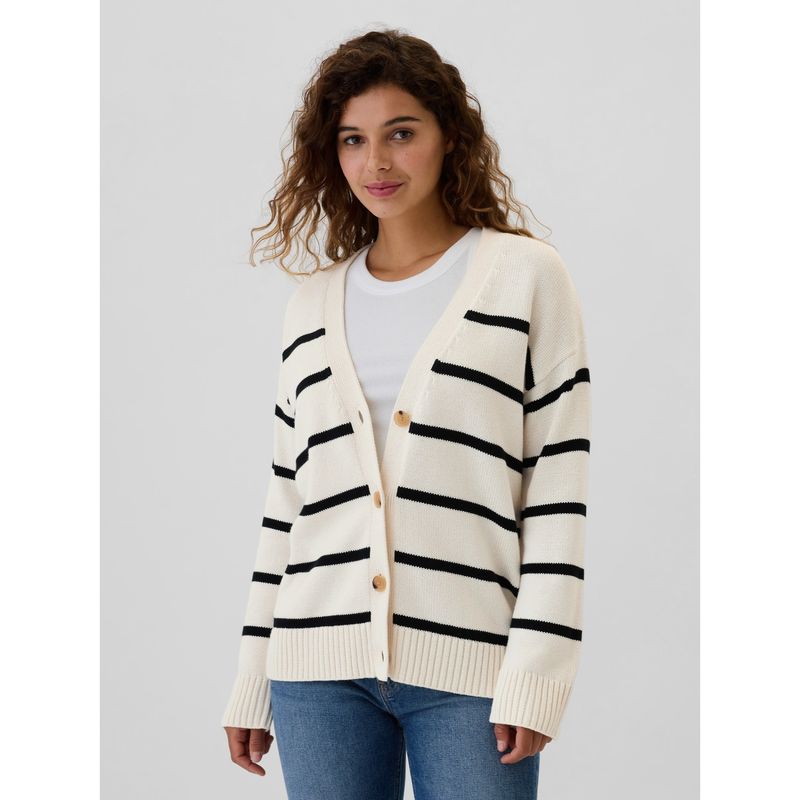 GAP - Sweater Mujer Cárdigan Blanco