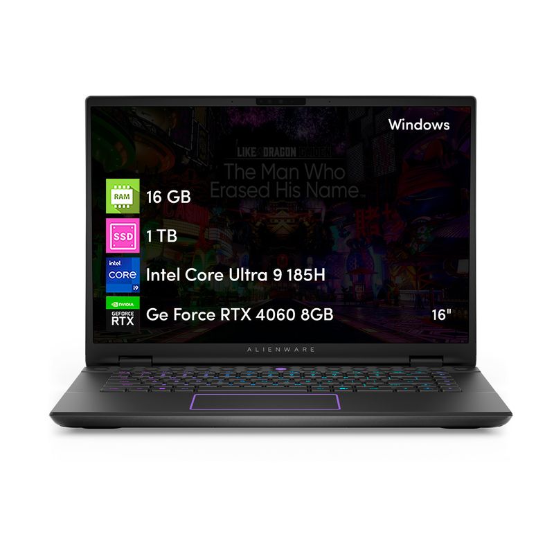 DELL - Notebook Gamer Dell Alienware M16 Ultra 9 16GB 1TBSSD RTX4060 16" QHD+
