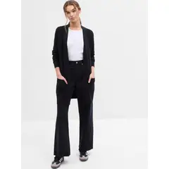 GAP - Sweater Mujer Cárdigan Long Negro