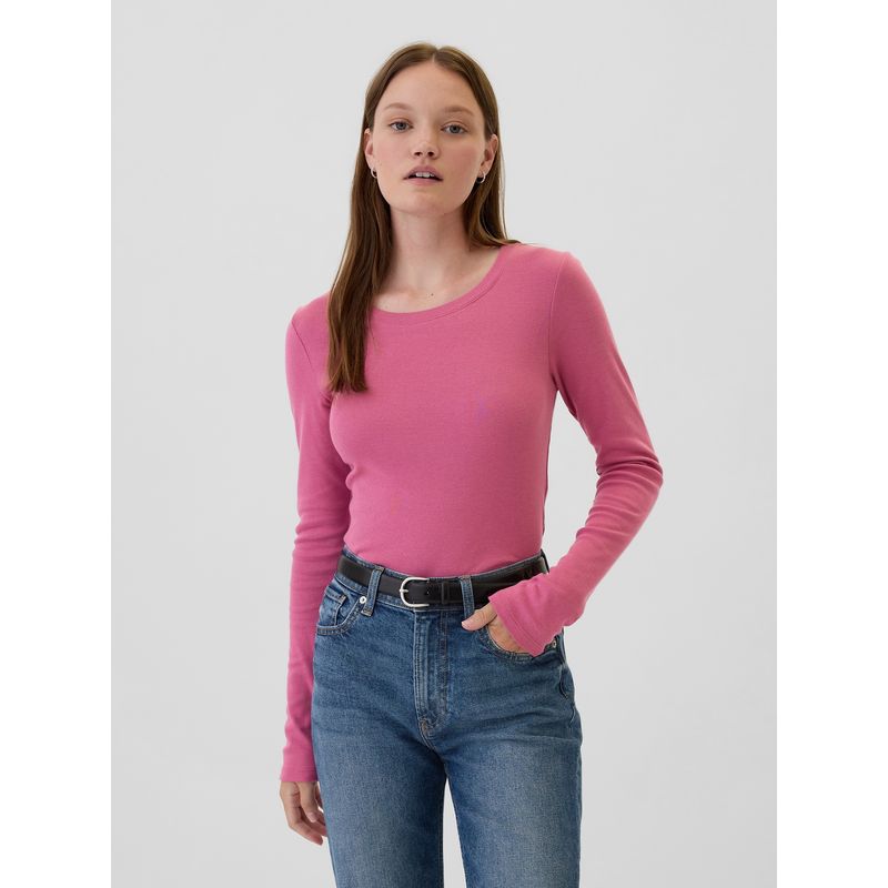 GAP - Polera Mujer Crew Rojo