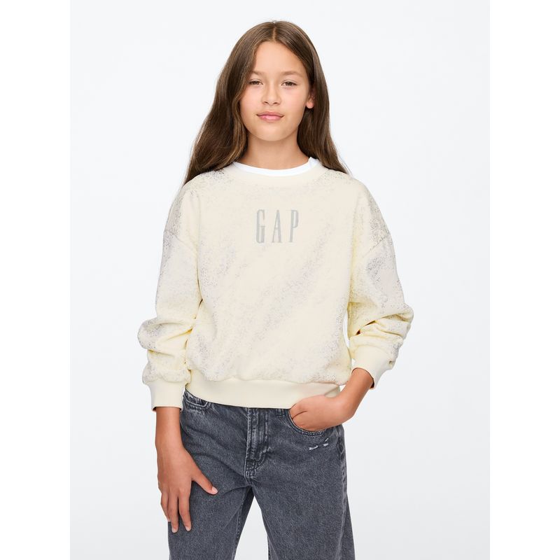 GAP - Polerón Niña Logo Beige