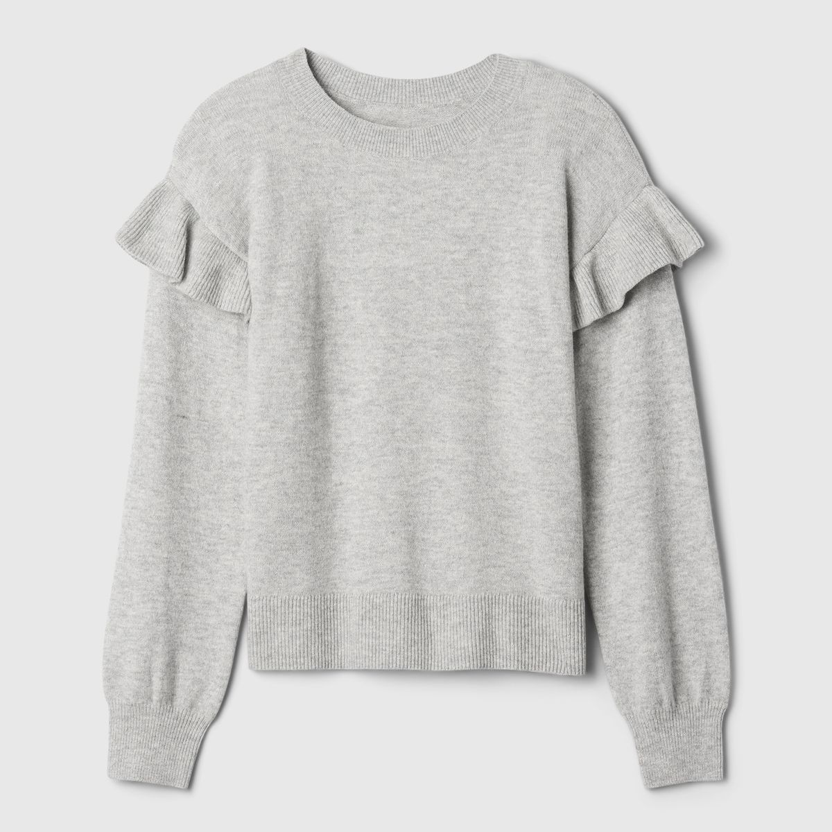 GAP - Sweater Niña Ruffle Gris