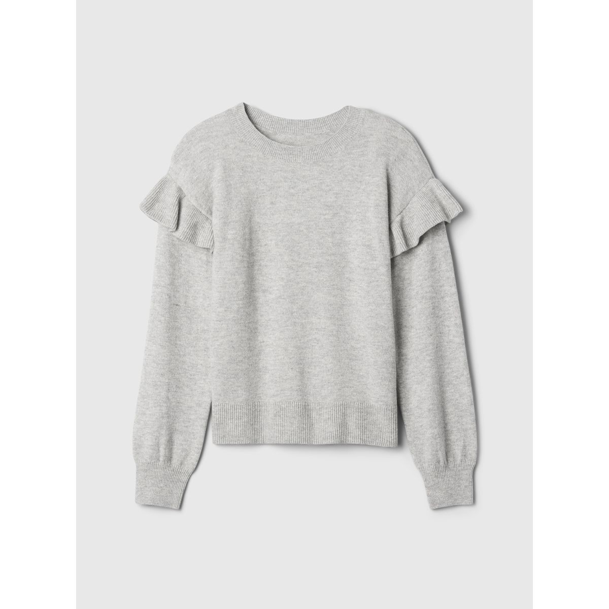 GAP - Sweater Niña Ruffle Gris
