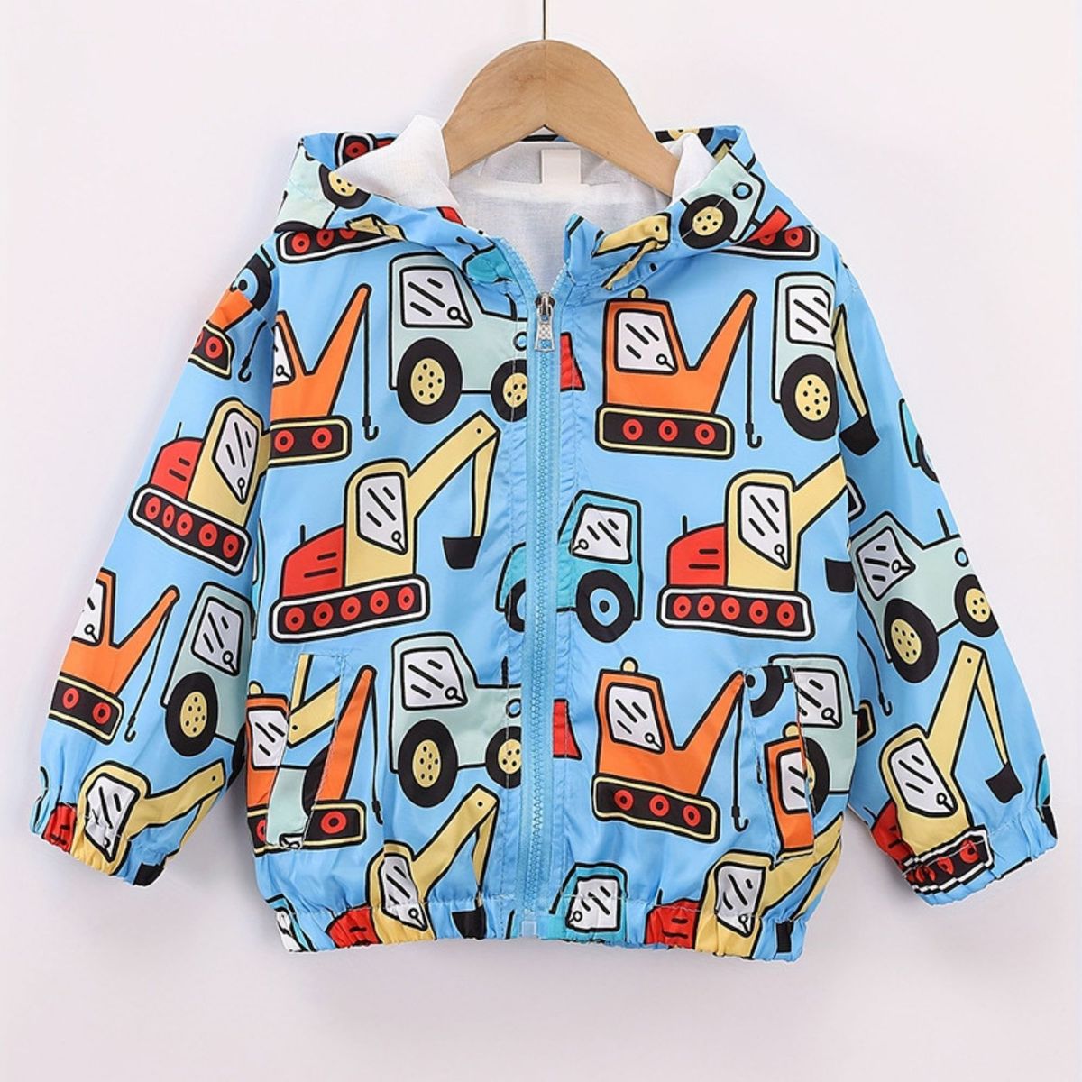 JUMP KIDS - Cortaviento Impermeable Chaqueta Estampado Niño Bebé Blue Machines