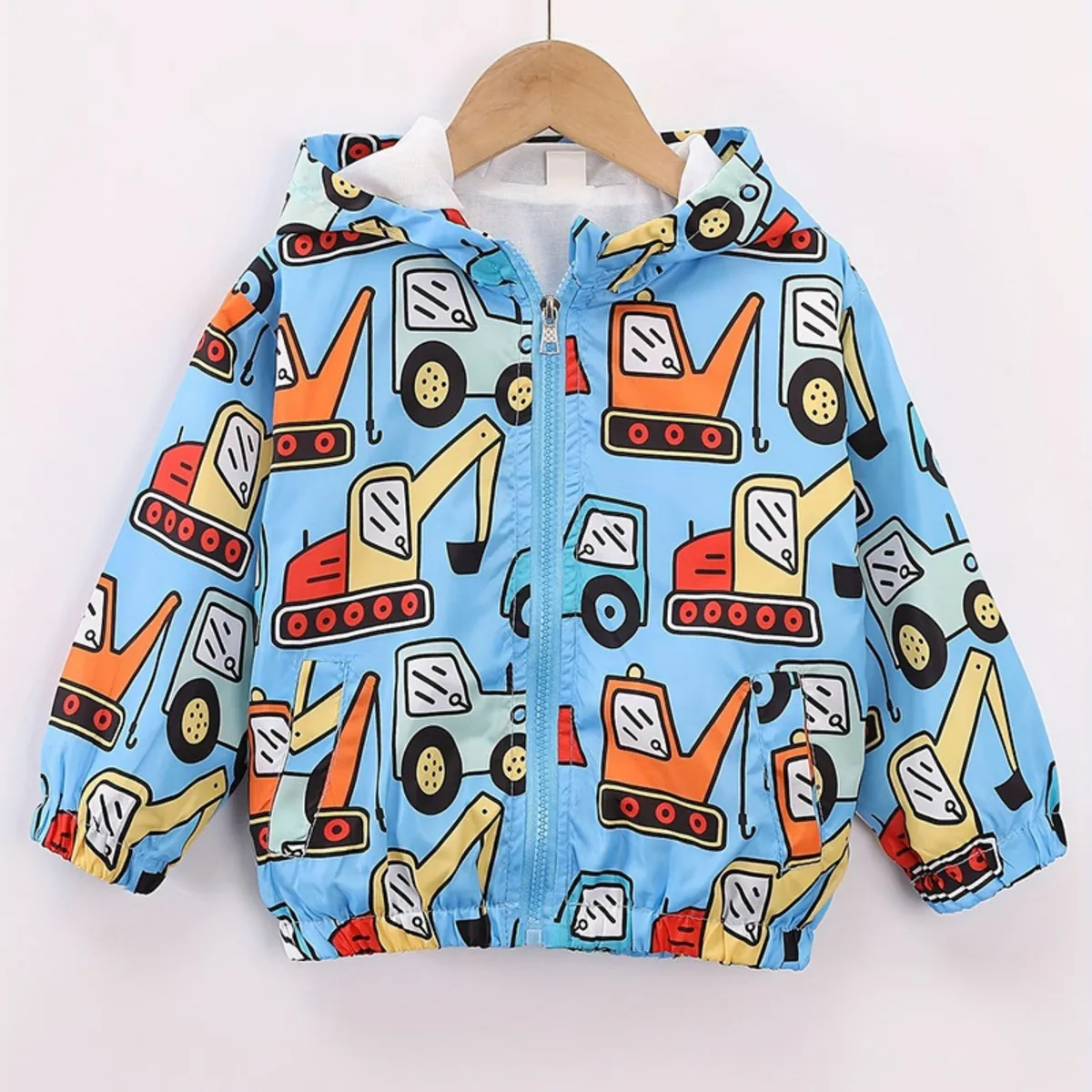 JUMP KIDS - Cortaviento Impermeable Chaqueta Estampado Niño Bebé Blue Machines