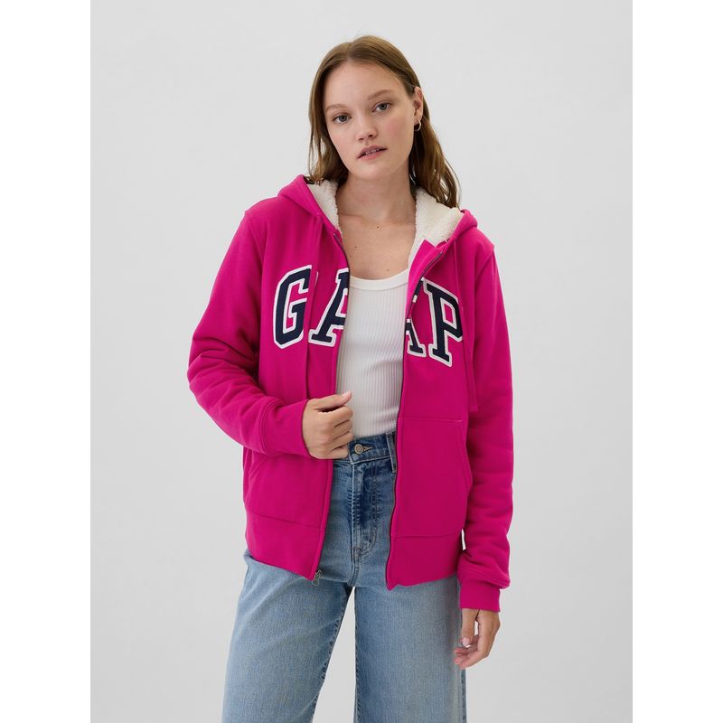 GAP - Polerón Mujer Logo Sherpa Morado