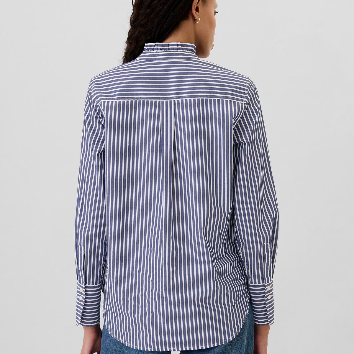 GAP - Camisa Mujer Classic Popelina Azul