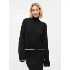 GAP - Sweater Mujer Turtleneck Negro