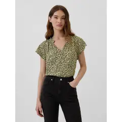 GAP - Blusa Mujer Cuello V Morado