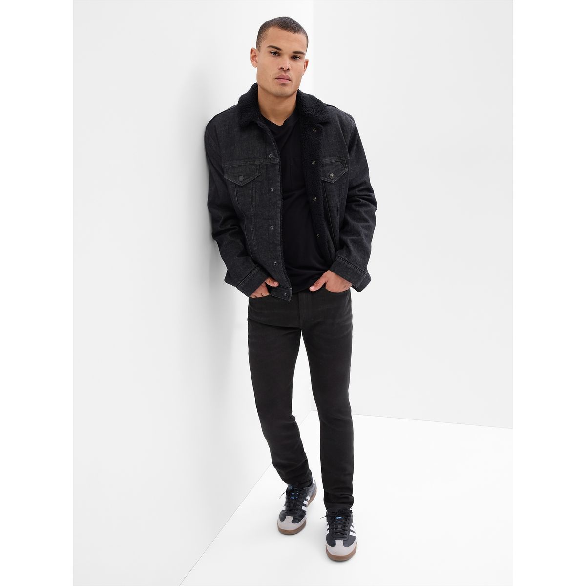 GAP - Jeans Hombre Skinny Negro
