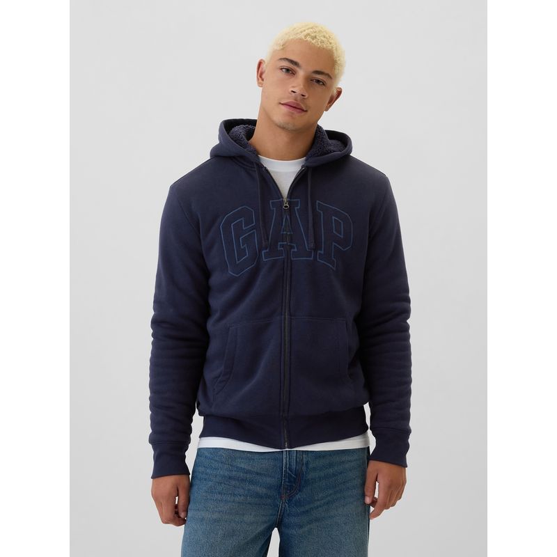 GAP - Polerón Hombre Logo Sherpa Azul
