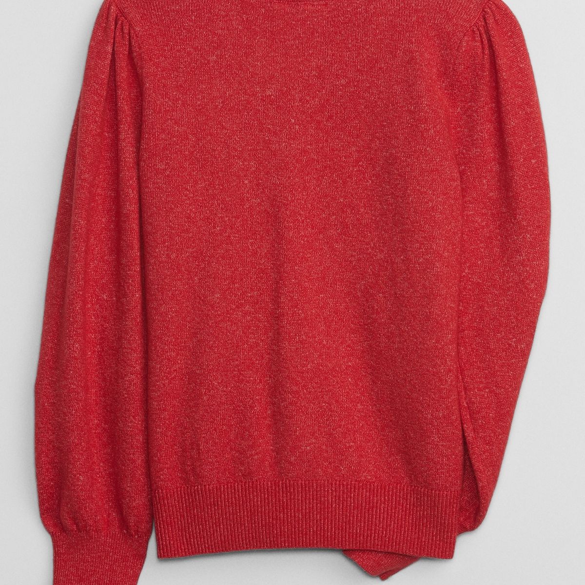 GAP - Sweater Niña Manga Puff Rojo