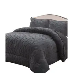 GENERICO - CUBRECAMA CHIPORRO DE INVIERNO DISEÑO TRENZADO KING GRIS
