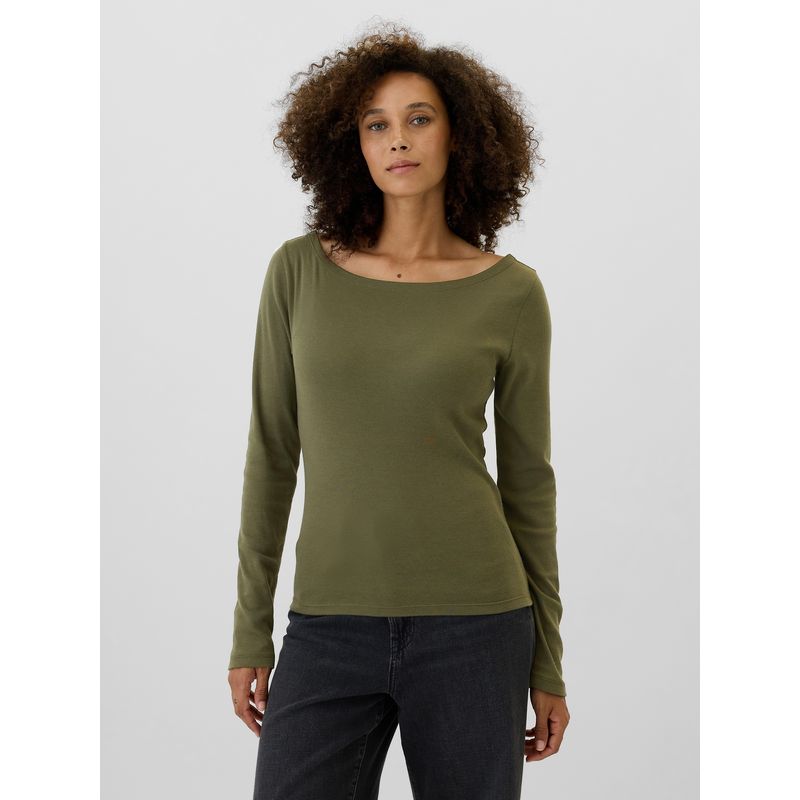 GAP - Polera Mujer Boatneck Verde