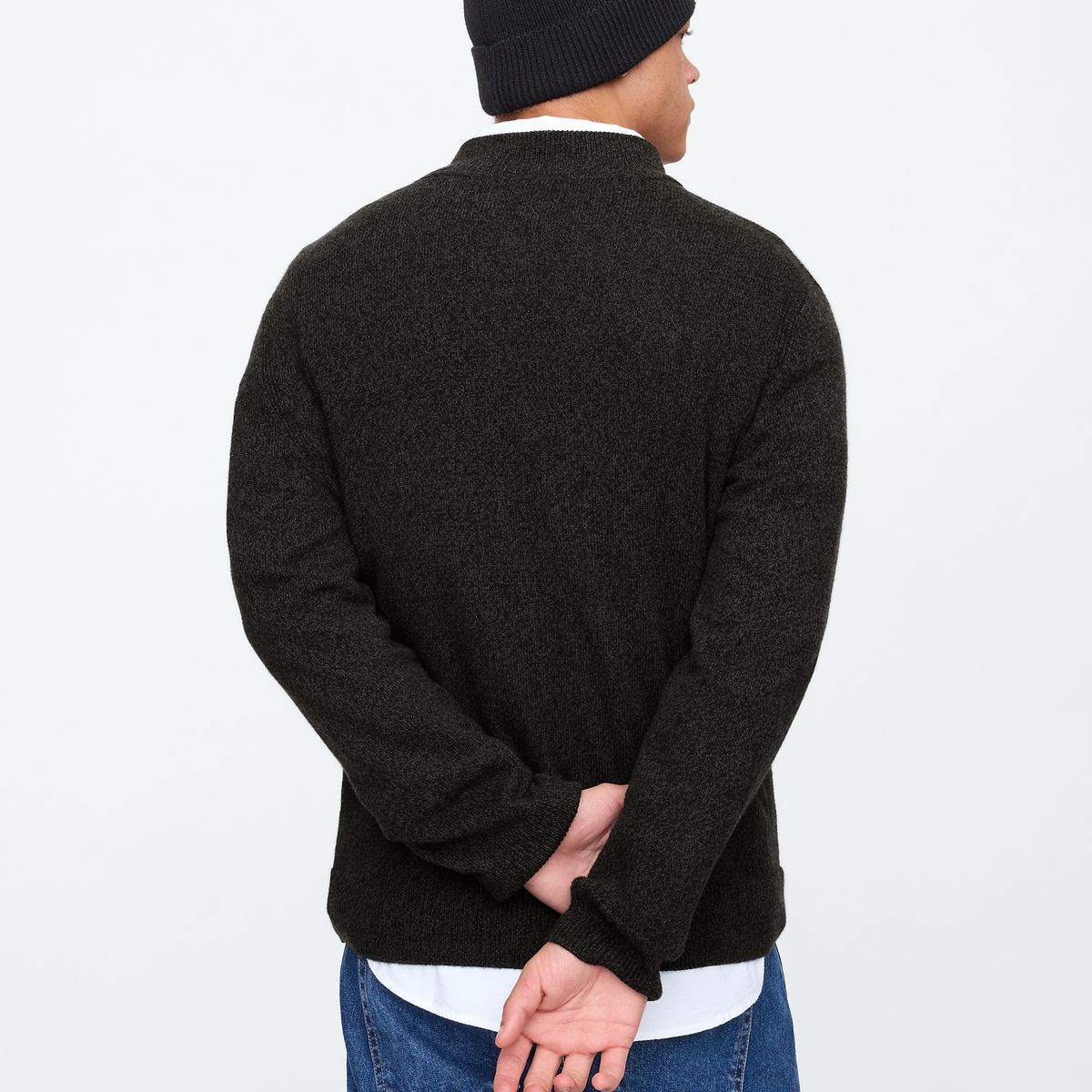 GAP - Sweater Hombre Henley Gris