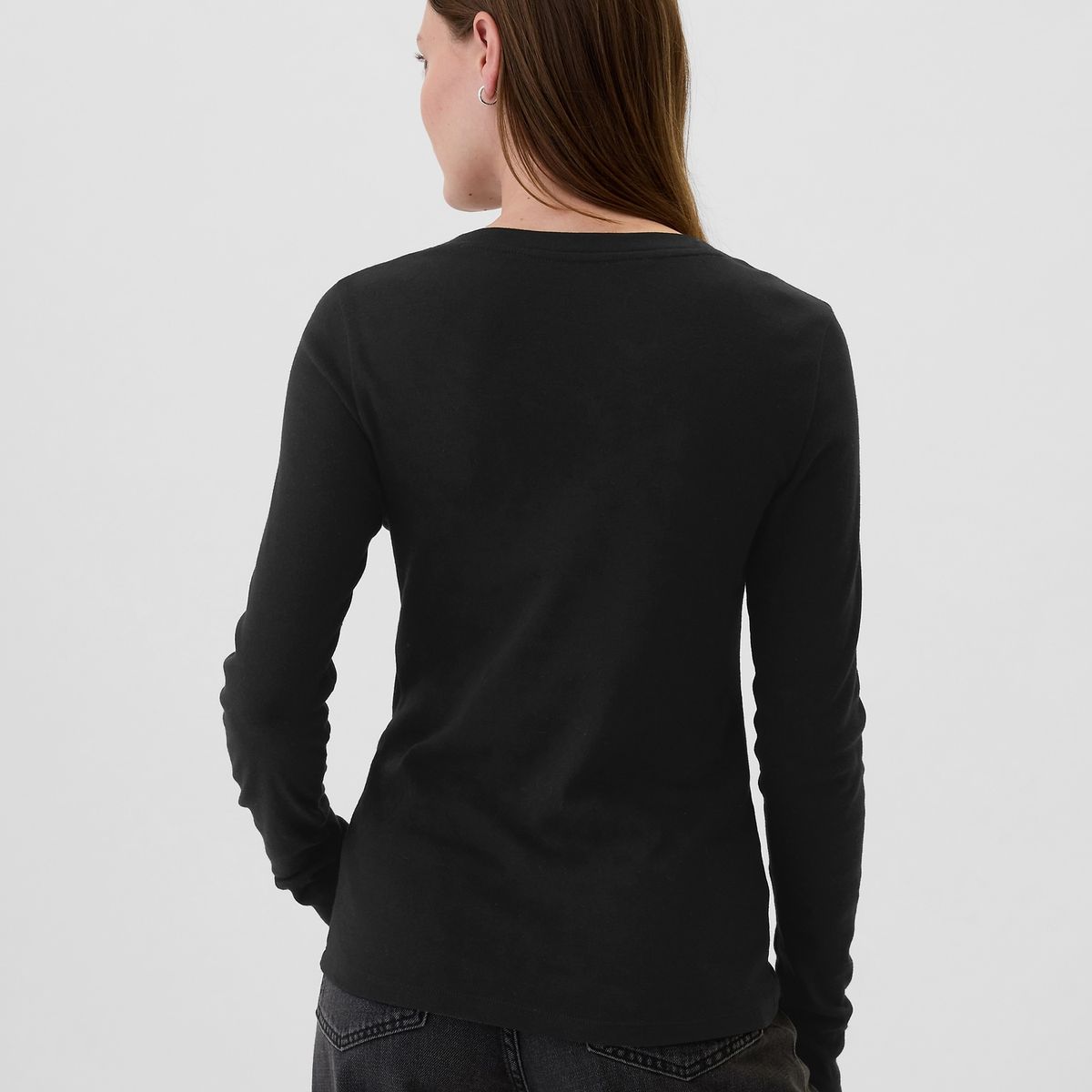 GAP - Polera Mujer Crew Negro