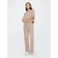 GAP - Pantalón De Buzo Mujer Logo Café