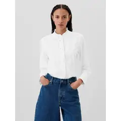 GAP - Camisa Mujer Classic Popelina Blanco