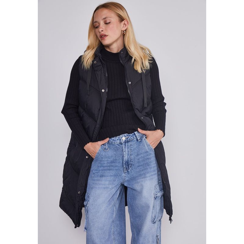 SIOUX - Parka Mujer Acolchada Negro Sioux