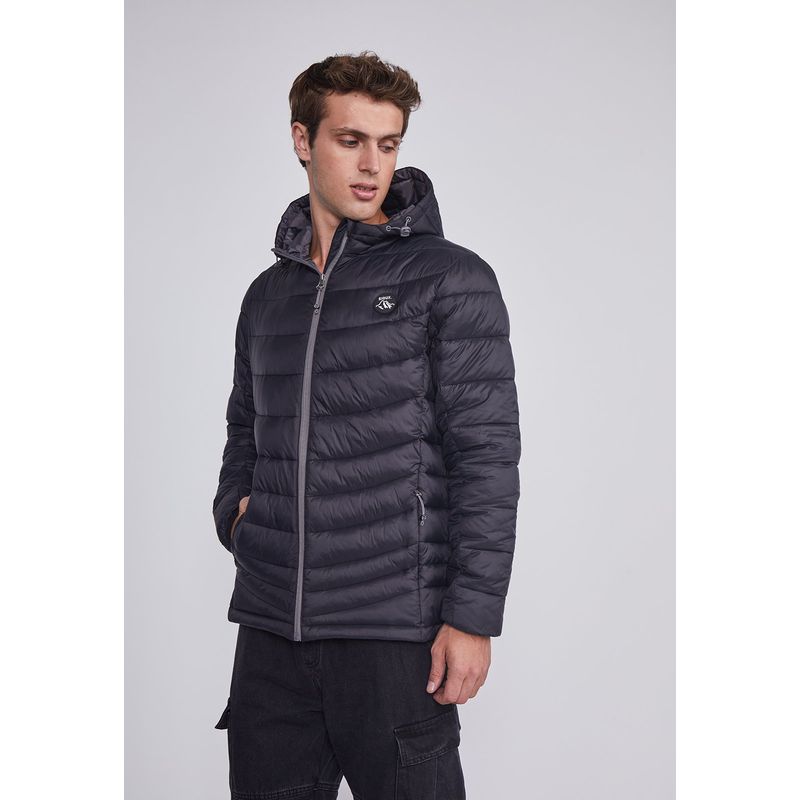 SIOUX - Parka Hombre Basica Regular Negro Sioux