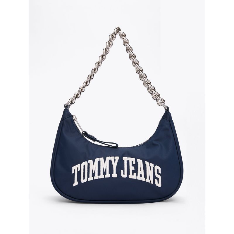 TOMMY HILFIGER - Cartera Iconic Con Correa De Cadena Azul Tommy Jeans