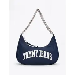 TOMMY HILFIGER - Cartera Iconic Con Correa De Cadena Azul Tommy Jeans