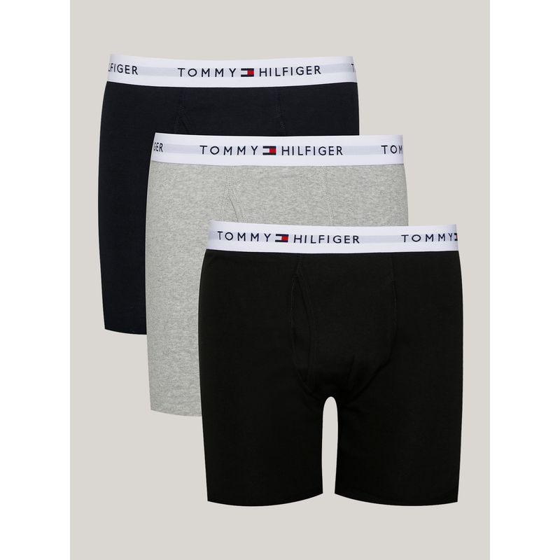 TOMMY HILFIGER - Pack De 3 Boxer Con Logo Negro Tommy Hilfiger