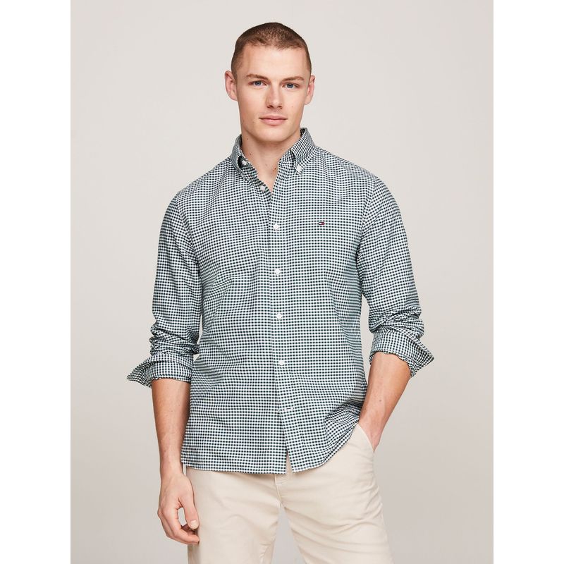 TOMMY HILFIGER - Camisa Heritage Oxford Gingham Regular Fit Verde Tommy Hilfiger