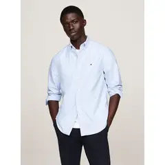 TOMMY HILFIGER - Camisa Heritage Oxford Gingham Regular Fit Celeste