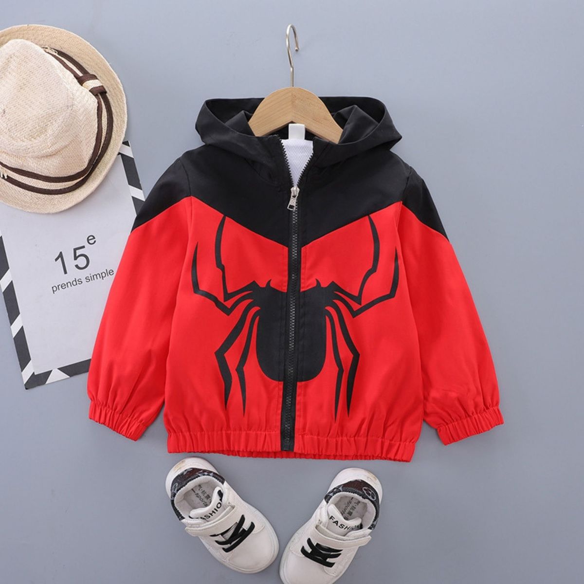 JUMP KIDS - Cortaviento Impermeable Chaqueta Estampado Niño Y Bebé Spider-Man