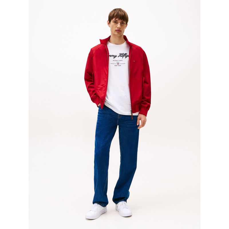 TOMMY HILFIGER - Polera Con Script Logo Blanco Tommy Hilfiger_.