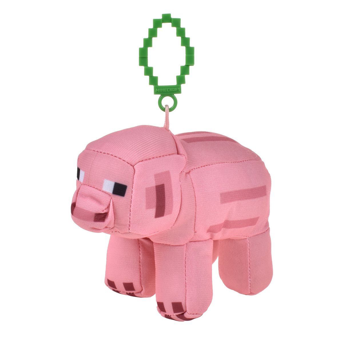 MINECRAFT - Peluche Minecraft cerdo con clip para mochila