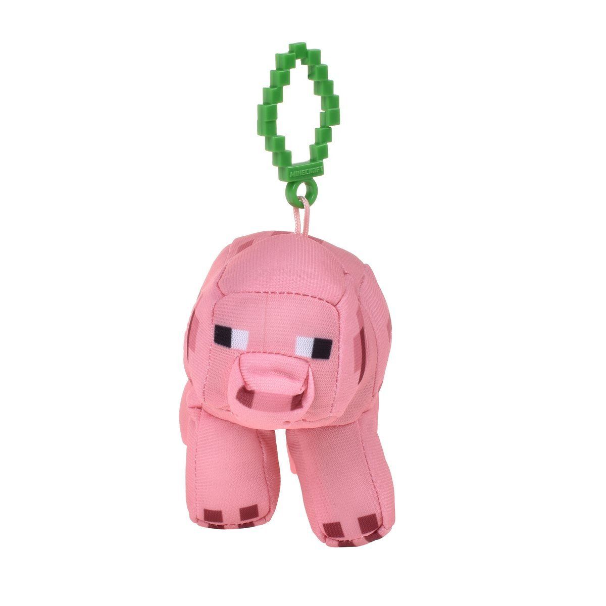 MINECRAFT - Peluche Minecraft cerdo con clip para mochila