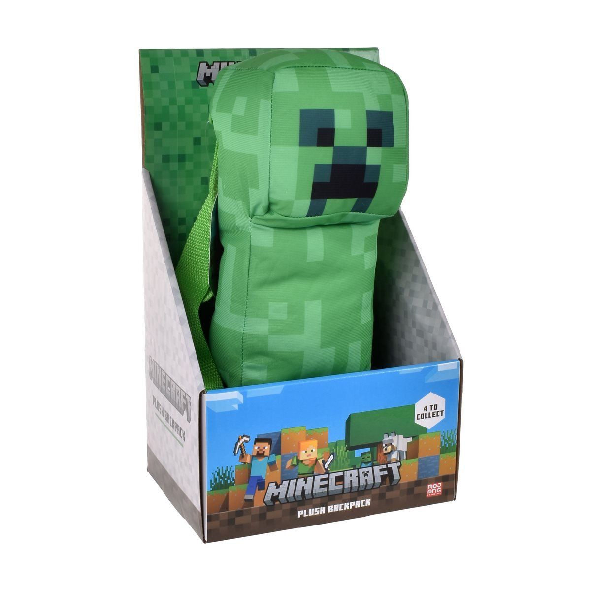 MINECRAFT - Mochila peluche Minecraft Creeper 30 cm para niños