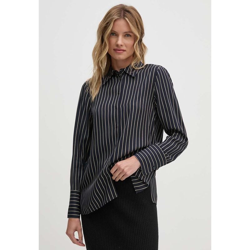 TOMMY HILFIGER - Camisa Fluid De Viscosa A Rayas Azul Tommy Hilfiger_.