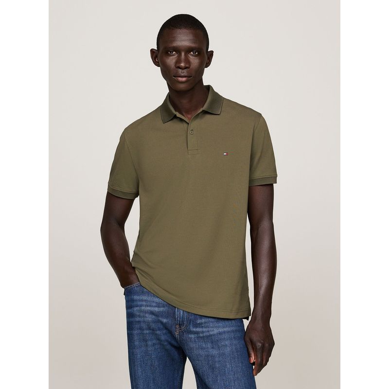 TOMMY HILFIGER - Polo Flex De Corte Regular Verde Tommy Hilfiger_.