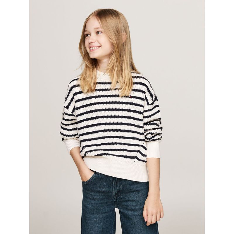 TOMMY HILFIGER - Sweater Essential Diseño A Rayas Multicolor Tommy Hilfiger