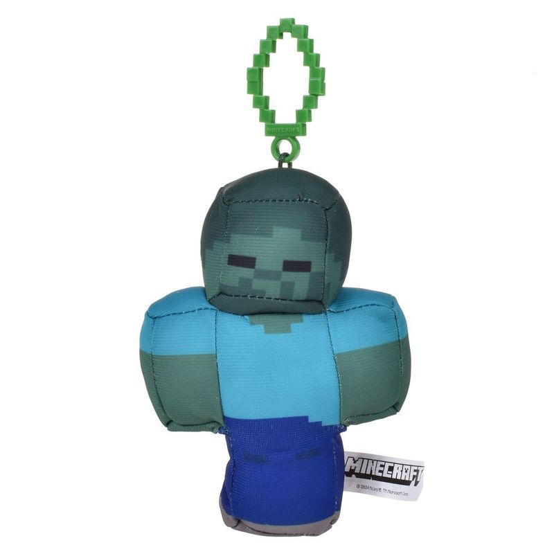 MINECRAFT - PELUCHE CON CLIP MINECRAFT - ZOMBIE