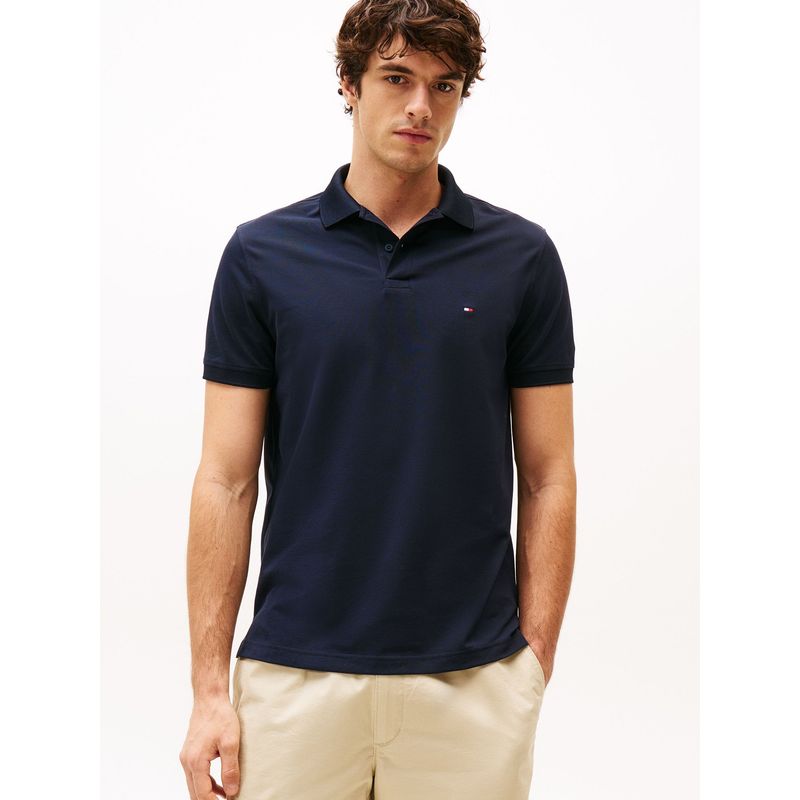 TOMMY HILFIGER - Polo Flex De Corte Regular Azul Tommy Hilfiger