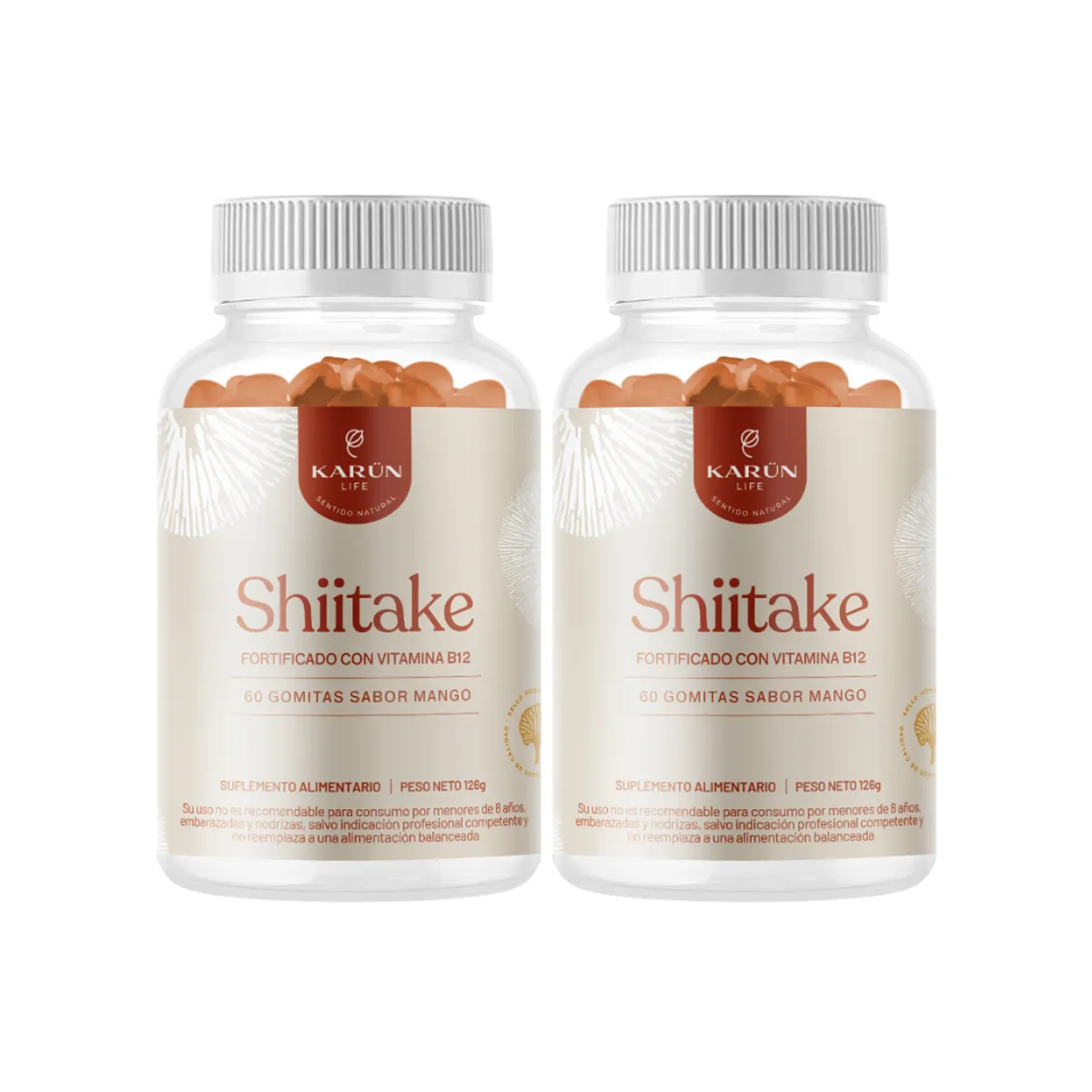 KARUNLIFE - Shiitake Hongo Pack x2 - 120 Gomitas Karun Life