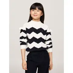 TOMMY HILFIGER - Sweater Diseño A Rayas Con Logo Multicolor