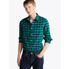 TOMMY HILFIGER - Camisa Gingham A Cuadros Vichy Slim Fit Verde