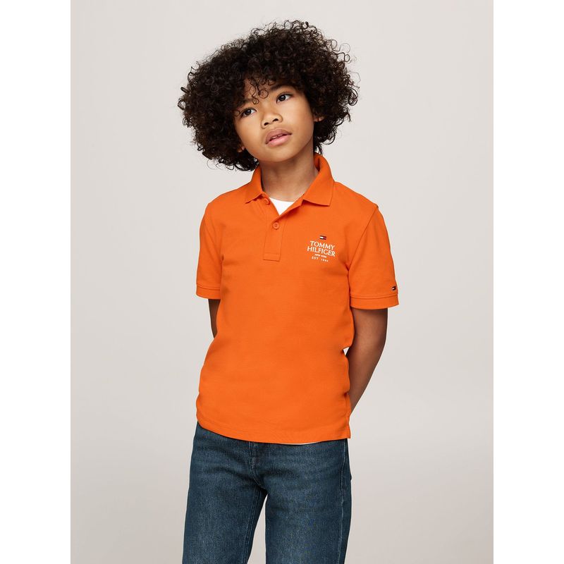 TOMMY HILFIGER - Polo Con Logo Regular Fit Naranjo Tommy Hilfiger