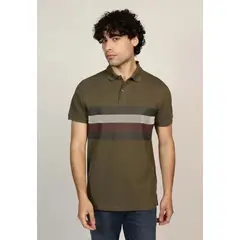 TOMMY HILFIGER - Polo Global Stripe Regular Fit Verde