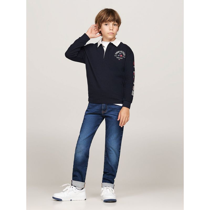 TOMMY HILFIGER - Jeans Rectos Desteñidos Azul Tommy Hilfiger