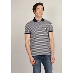 TOMMY HILFIGER - Polo De Corte Regular Con Logo Vertical Multicolor