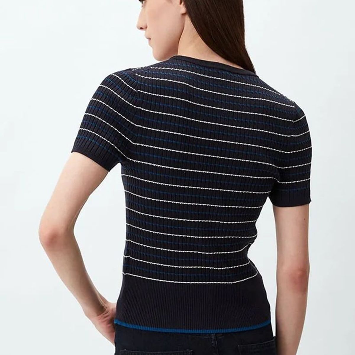TOMMY HILFIGER - Sweater Diseño A Rayas Slim Fit Azul Tommy Hilfiger