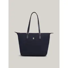 TOMMY HILFIGER - Tote Con Cierre Distintivo Azul